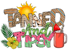 Load image into Gallery viewer, Tanned And Tipsy Watermelon Full Color Transfers