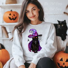 Load image into Gallery viewer, Black Witch Cat Full Color Transfers