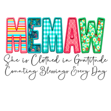 Load image into Gallery viewer, She Is Clothed- Memaw Full Color Transfers