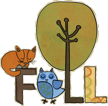 Load image into Gallery viewer, Fall Fox And Owl Blue Full Color Transfers