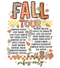 Load image into Gallery viewer, Fall Tour- Back Full Color Transfers