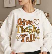 Load image into Gallery viewer, Give Thanks Yall Full Color Transfers