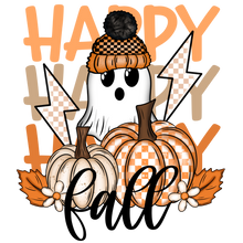 Load image into Gallery viewer, Happy Fall Ghost Checkered Full Color Transfers
