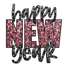 Load image into Gallery viewer, Happy New Year Faux Sequins Full Color Transfers