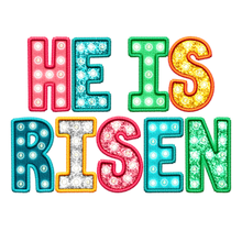 Load image into Gallery viewer, He Is Risen Bling Full Color Transfers