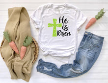 Load image into Gallery viewer, He Is Risen Green Cross Full Color Transfers