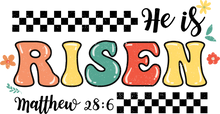 Load image into Gallery viewer, He Is Risen Checker Full Color Transfers