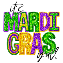 Load image into Gallery viewer, It’s Mardi Gras Yall Faux Bling Full Color Transfers