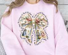 Load image into Gallery viewer, Jesus Christmas Coquette Bow Full Color Transfers