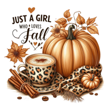 Load image into Gallery viewer, Just A Girl Who Loves Fall 2 Full Color Transfers