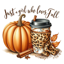 Load image into Gallery viewer, Just A Girl Who Loves Fall Full Color Transfers