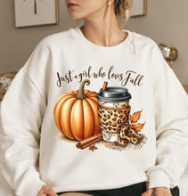 Load image into Gallery viewer, Just A Girl Who Loves Fall Full Color Transfers