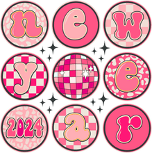 Load image into Gallery viewer, New Year 2023 Pink Full Color Transfers