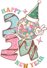 Load image into Gallery viewer, New Year Distressed Pastel Colors Full Color Transfers
