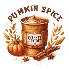 Load image into Gallery viewer, Pumpkin Spice Coffee Club Full Color Transfers