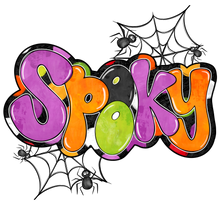 Load image into Gallery viewer, Spooky Retro Doodle Full Color Transfers