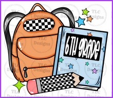 Load image into Gallery viewer, All Grades Backpack- Put In Notes And Backpack Color Full Color Transfers