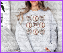 Load image into Gallery viewer, Baseball Coquette Full Color Transfers