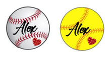 Load image into Gallery viewer, Softball Mama With 6 Softballs For Sleeves- Add Names In Notes Section Full Color Transfers