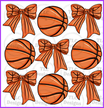 Load image into Gallery viewer, Basketball Coquette Full Color Transfers