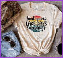 Load image into Gallery viewer, Boat Waves Lake Days Full Color Transfers