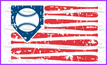 Load image into Gallery viewer, Distressed Baseball Flag Full Color Transfers