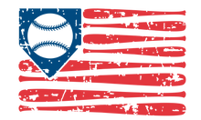 Load image into Gallery viewer, Distressed Baseball Flag Full Color Transfers