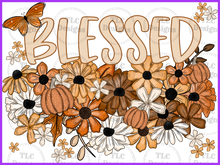 Load image into Gallery viewer, Fall Floral Names Blessed Full Color Transfers