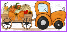 Load image into Gallery viewer, Fall Tractor With A Bow Full Color Transfers