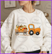 Load image into Gallery viewer, Fall Tractor With A Bow Full Color Transfers