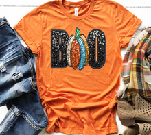 Load image into Gallery viewer, Faux Sequin Boo With Pumpkin Full Color Transfers