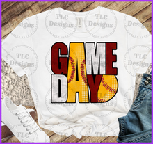 Load image into Gallery viewer, Gameday Softball. Add Color Combo In Notes Full Color Transfers