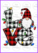 Load image into Gallery viewer, Gnome Christmas Love Full Color Transfers