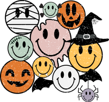 Load image into Gallery viewer, Halloween Smiley Faces Full Color Transfers