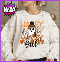 Load image into Gallery viewer, Happy Fall Ghost Checkered Full Color Transfers