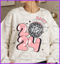Load image into Gallery viewer, Happy New Year 2024 Silver Ball Full Color Transfers