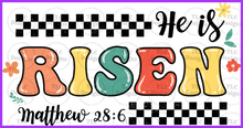 Load image into Gallery viewer, He Is Risen Checker Full Color Transfers