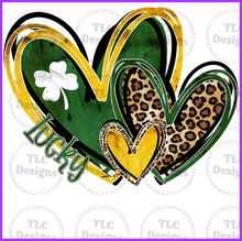Load image into Gallery viewer, Hearts With Lucky Full Color Transfers