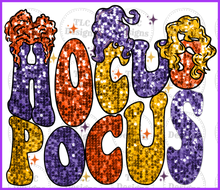 Load image into Gallery viewer, Hocus Pocus Faux Sequins Full Color Transfers