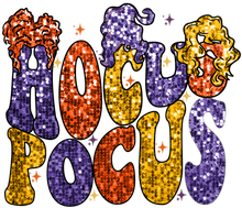 Load image into Gallery viewer, Hocus Pocus Faux Sequins Full Color Transfers