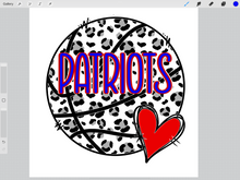 Load image into Gallery viewer, Leopard Basketball- Can Customize With Your Team Name And Colors Full Color Transfers