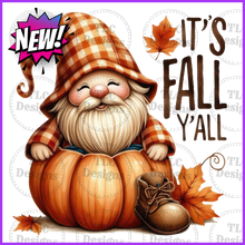 Load image into Gallery viewer, It’s Fall Yall Gnome Full Color Transfers