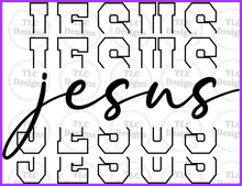 Load image into Gallery viewer, Jesus Stacked Full Color Transfers