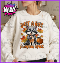 Load image into Gallery viewer, Just A Girl Who Loves Pumpkin Spice Full Color Transfers