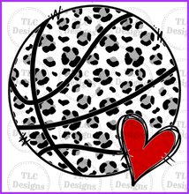 Load image into Gallery viewer, Leopard Basketball- Can Customize With Your Team Name And Colors Full Color Transfers