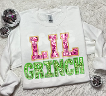 Load image into Gallery viewer, Lil Grinch Faiux Sequins Full Color Transfers