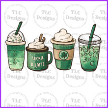 Load image into Gallery viewer, Lucky Latte Full Color Transfers