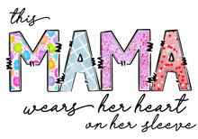 Load image into Gallery viewer, Mama- Wear Your Heart On Sleeves- 6 Hearts Included (3.5) Full Color Transfers