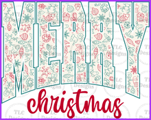 Load image into Gallery viewer, Merry Christmas Retro Full Color Transfers