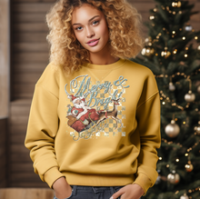 Load image into Gallery viewer, Merry And Bright Santa In Sleigh Full Color Transfers